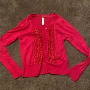 Hot Pink Girls Cardigan